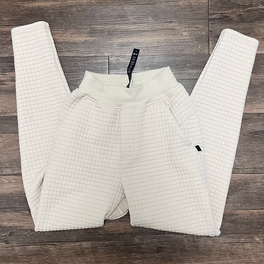 Lululemon Lab Textured Grid HR Jogger 28 Muslin Cream Size 0 Waffle Athleisure - Picture 6 of 10